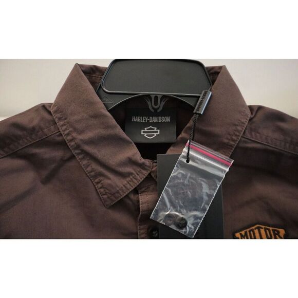 Harley-Davidson 96130-23VM Men's Sz M Java Brown Open Road L/S Shirt - Picture 3 of 8